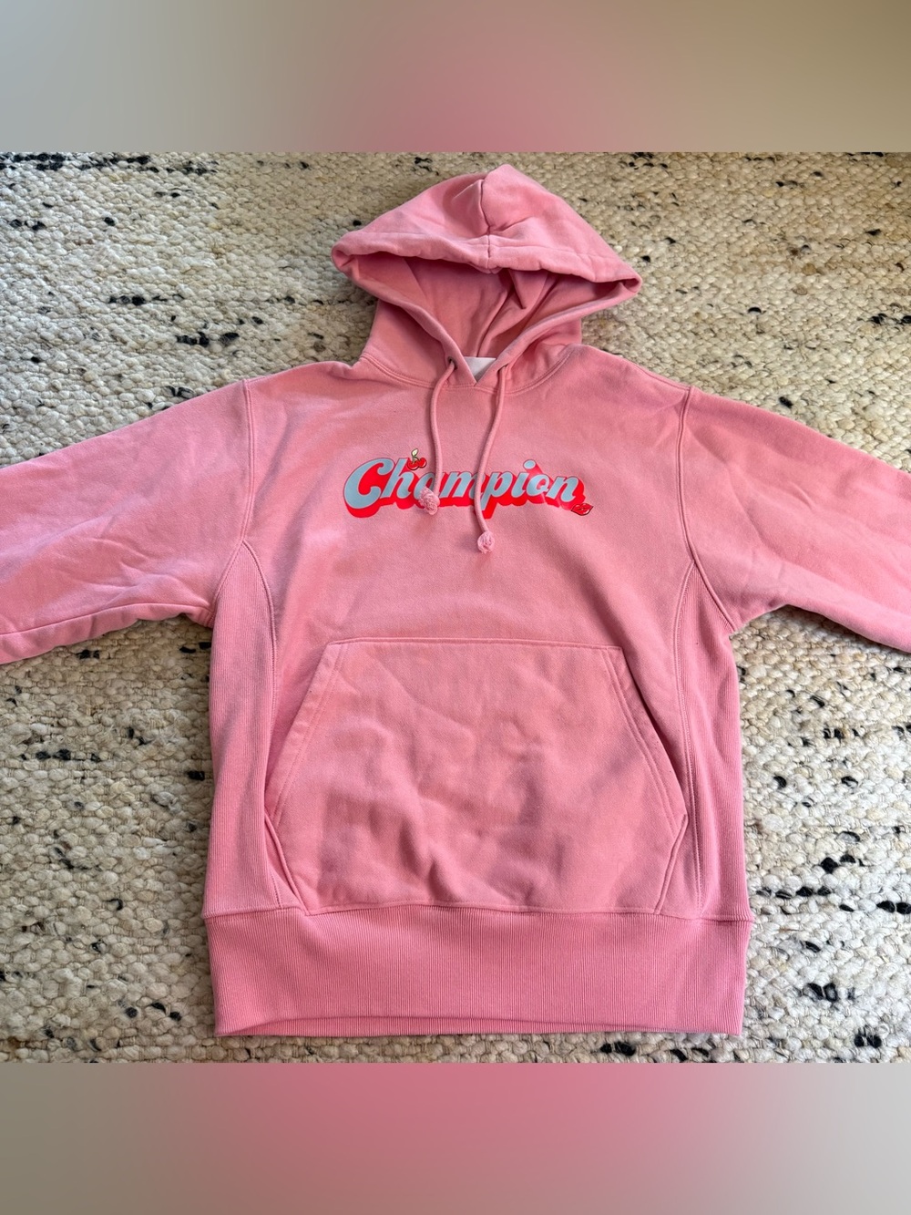 Champion KNC pink long sleeve hoodie sweatshirt size S